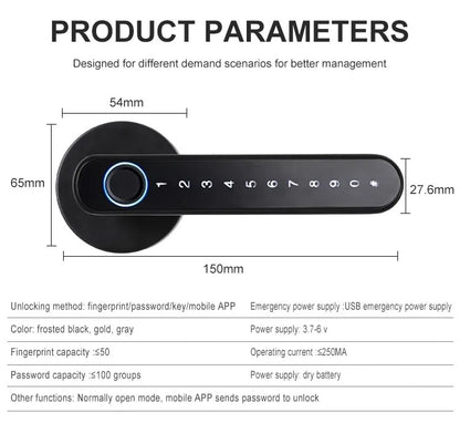 ARTEZA™ Fingerprint Smart Door Lock